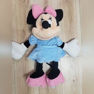 Disney Minnie Mouse 25 Inch Plush with Blue Dress and Pink Bow